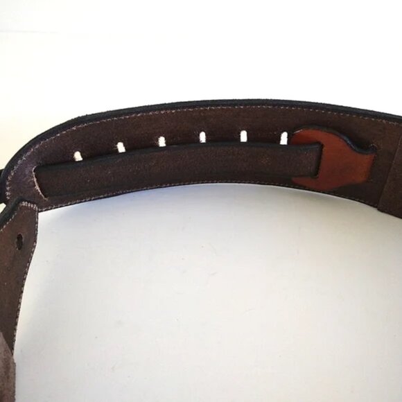 Custom Hand Tooled Leather Guitar Strap Adjustable Olivia - Picture 7 of 13